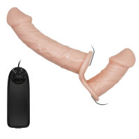 Tělový oboustranný strap-on s vibracemi dva penisy 10 cm + 18 cm - 70636320 - 4
