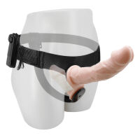 Tělový oboustranný strap-on s vibracemi dva penisy 10 cm + 18 cm - 70636320 - 3