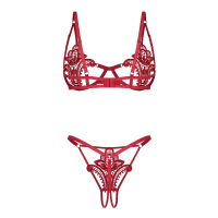 Obsessive Luise Sublim luxusní červená souprava spodního prádla - 72427573 - 5