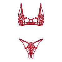 Obsessive Luise Sublim luxusní červená souprava spodního prádla - 72427573 - 4