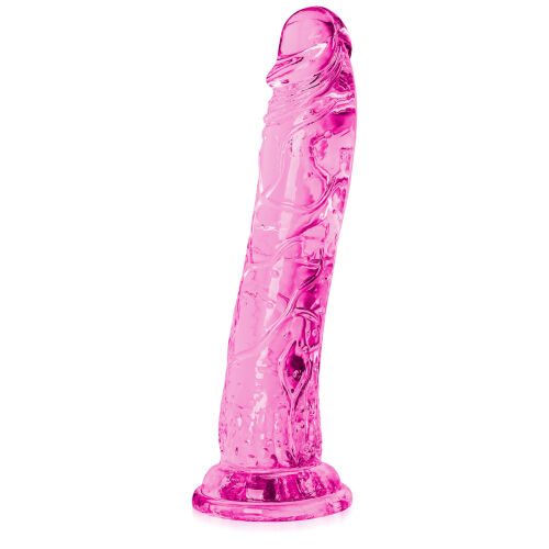 Anatomické dildo růžové 21 cm elastický umělý penis - 73403972