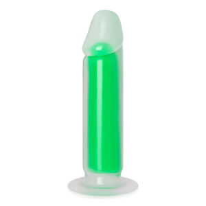 Zelené fluorescenční dildo penis 22 cm svítí ve tmě - 70748179