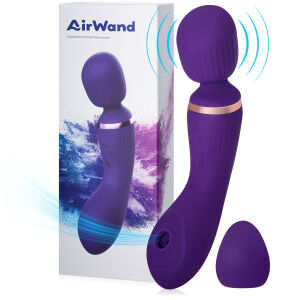 Silný masážní přístroj 2v1 wand + vzduchová stimulace 70 programů - 78668510