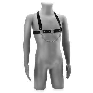 MUŽSKÝ POSTROJ HARNESS NA HRUDNÍK POPRUHY BDSM - 78590379