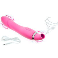 Dvoustranný vibrátor sání a vibrace 2v1 pro stimulaci vagíny, klitorisu a bradavek - 71782648 - 2