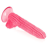 Stimulační dildo 20 cm růžový penis kukuřičný klas - 76891145 - 2
