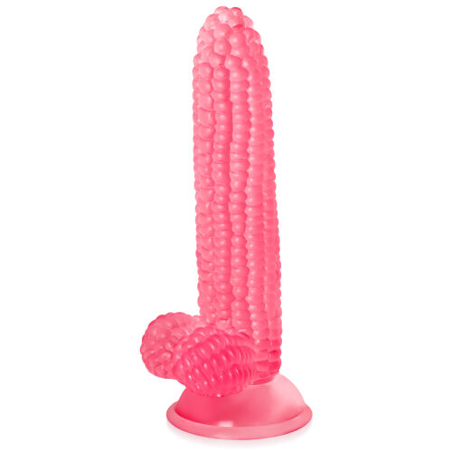 Stimulační dildo 20 cm růžový penis kukuřičný klas - 76891145