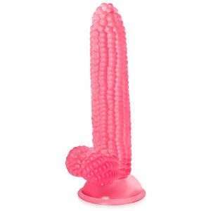 Stimulační dildo 20 cm růžový penis kukuřičný klas - 76891145