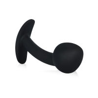 Silikonový zahnutý anální kolík s rukojetí 7,4 cm - 73513223 - 2