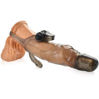 NÁVLEK NA PENIS TROJITÁ STIMULACE DVA VIBRÁTORY  – 77208310 - 2