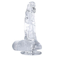 Realistické průhledné dildo s přísavkou 17 cm - 70358176 - 6