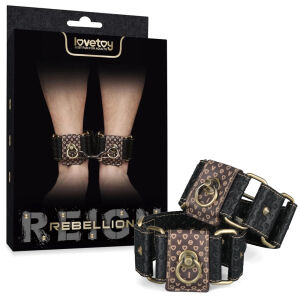 Rebellion kožená pouta Rebellion na nohy z eko kůže bdsm pro páry - 72411577