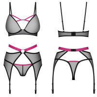 Obsessive komplet prádla s podvazkovým pásem Novenes - 76893902 - 4