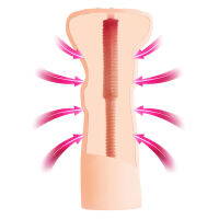 MASTURBÁTOR Z UMĚLÉ KŮŽE CYBERSKIN, UMĚLÝ ANUS + SACÍ PUMPIČKA  - 75222530 - 5