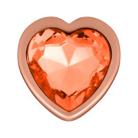 Ocelový měděný anální kolík s diamantem 8,2 cm - 70868345 - 4