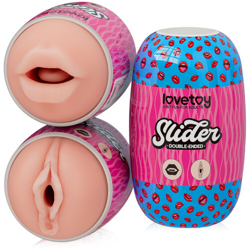 Oboustranný masturbátor pro muže tělová pochva a ústa - 71721361