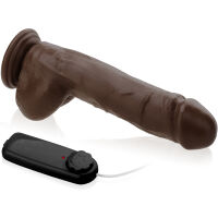Velký realistický hnědý vibrátor tlustý vibrátor 22,5 cm - 78223638 - 3