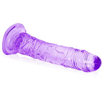 Anatomické elastické fialové dildo 18 cm - 78928133 - 2