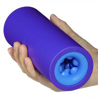 Oboustranný modrý masturbátor pro muže s výstupky - 72809194 - 3