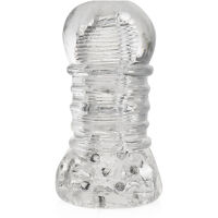GELOVÝ OBOUSTRANNÝ MASTURBÁTOR SE TŘEMI STRUKTURAMI KE STIMULACI PENISU - 76107463 - 3