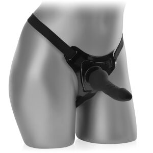 STRAP-ON S ODNÍMATELNÝM PENISEM SILIKONOVÉ DILDO 15 cm - 77012104