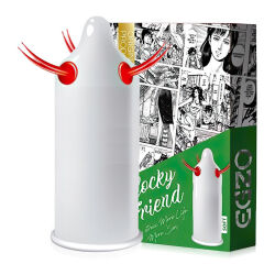 Vroubkovaný kondom EGZO Cocky Friend - 74677958