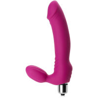 SILIKONOVÝ PENIS S NÁSADOU - STRAP ON - DVOJITÁ VIBRUJÍCÍ ROZKOŠ - 79624718 - 4