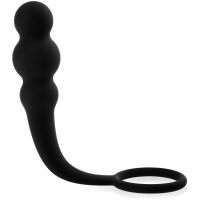 MASAŽÉR PROSTATY MUŽSKÝ ANÁLNÍ KOLÍK PLUG S EREKČNÍM KROUŽKEM  - 75217230 - 3