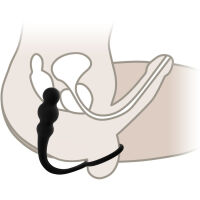 MASAŽÉR PROSTATY MUŽSKÝ ANÁLNÍ KOLÍK PLUG S EREKČNÍM KROUŽKEM  - 75217230 - 4