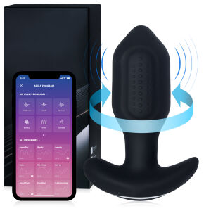 Rotační anální vibrátor anal plug 9 režimů + aplikace - 77554044