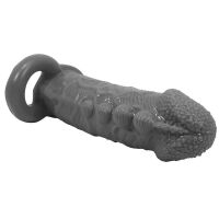Stimulační návlek zvětšující penis s výstupky a páskem - 71427604 - 3