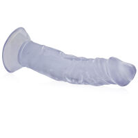 OBJEMNÝ ŽILNATÝ PENIS NA SILNÉ PŘÍSAVCE ZAHNUTÉ DILDO 22 CM - 72481294 - 2