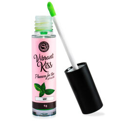Vibrant Kiss Mint příchuťový lesk na rty vibrátor v tekutině - 73321815
