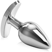 ANÁLNÍ KOLÍK Z NEREZOVÉ OCELI PLUG S RUKOJETÍ A OZDOBNÝM KAMÍNKEM  - 87654436 - 3