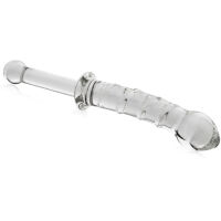 SKLENĚNÉ VAGINÁLNĚ-ANÁLNÍ DILDO PENETRAČNÍ HŮLKA PENIS ZE SKLA - 71334865 - 2