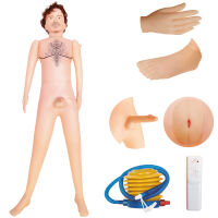 Nafukovací lásková panna 3D Dennis s vibračním penisem - 78861925 - 4