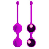 Fialové kuličky pro trénink Kegelových svalů gejša kuličky 16,3 cm - 73022846 - 3