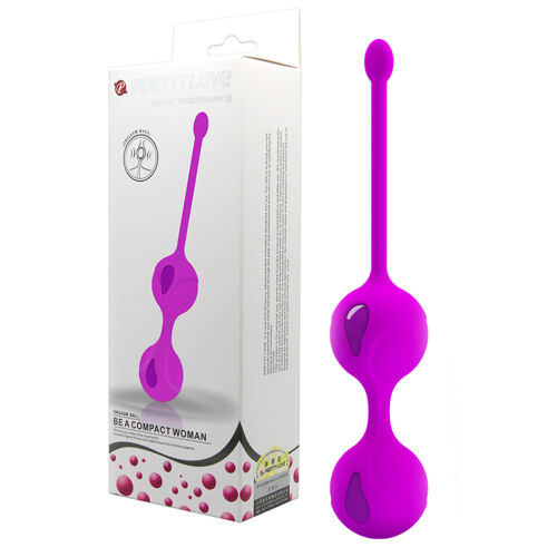 Fialové kuličky pro trénink Kegelových svalů gejša kuličky 16,3 cm - 73022846