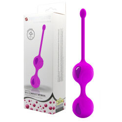 Fialové kuličky pro trénink Kegelových svalů gejša kuličky 16,3 cm - 73022846
