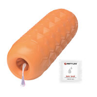 Oranžový gelový masturbátor pro muže s masážními kuličkami - 78647783 - 4