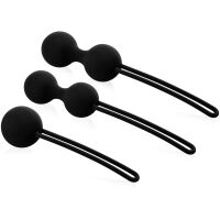 TŘI PÁRY VENUŠINÝCH KULIČEK SADA K PROCVIČOVÁNÍ SVALŮ PÁNEVNÍHO DNA DOPORČOVANÁ GYNEKOLOGY ČERNÁ– 76037901 - 2