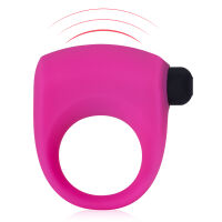 Růžový erekční kroužek na penis s vibracemi - 76528524 - 5