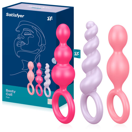 Satisfyer Booty Call sada tří barevných análních zátkových kolíčků - 70532299