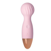 Růžový mini wand masážní přístroj 12 funkcí vodotěsný 14 cm - 73507771 - 3