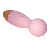 Růžový mini wand masážní přístroj 12 funkcí vodotěsný 14 cm - 73507771 - 5