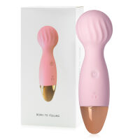 Růžový mini wand masážní přístroj 12 funkcí vodotěsný 14 cm - 73507771 - 6