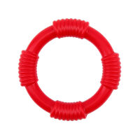 Sada červený anální kolík a 3 erekční kroužky - 74632238 - 5