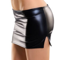 Sexy černá minisukně Glossy Wetlook Camren - 77327658 - 2