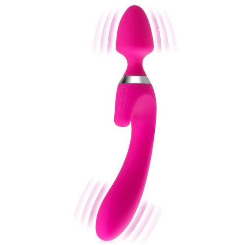 VIBRUJÍCÍ ANÁLNÍ KOLÍK + VIBRÁTOR G SPOT S NÁSADKOU - VÍCEFUNKČNÍ GADGET RŮŽOVÁ BARVA– 73446913