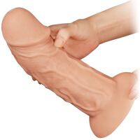 OBROVSKÉ DILDO 6,6cm PRŮMĚR ZAHNUTÝ PENIS XXXL SE SILNOU PŘÍSAVKOU - 78197318 - 3
